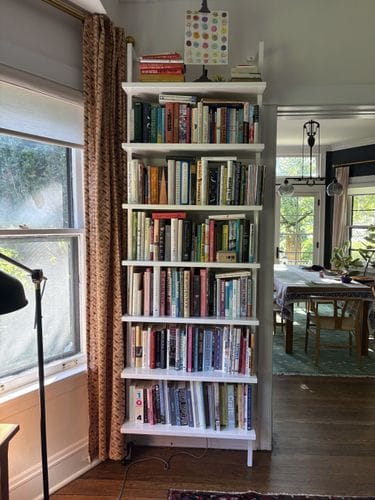 Stairway 96 White Metal Wall Mount Bookcase