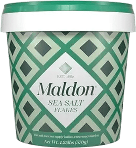 A massive bucket of Maldon sea salt