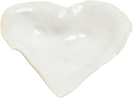 Pure White Heart Dish