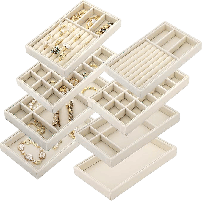 Velvet Jewelry Tray Organizers
