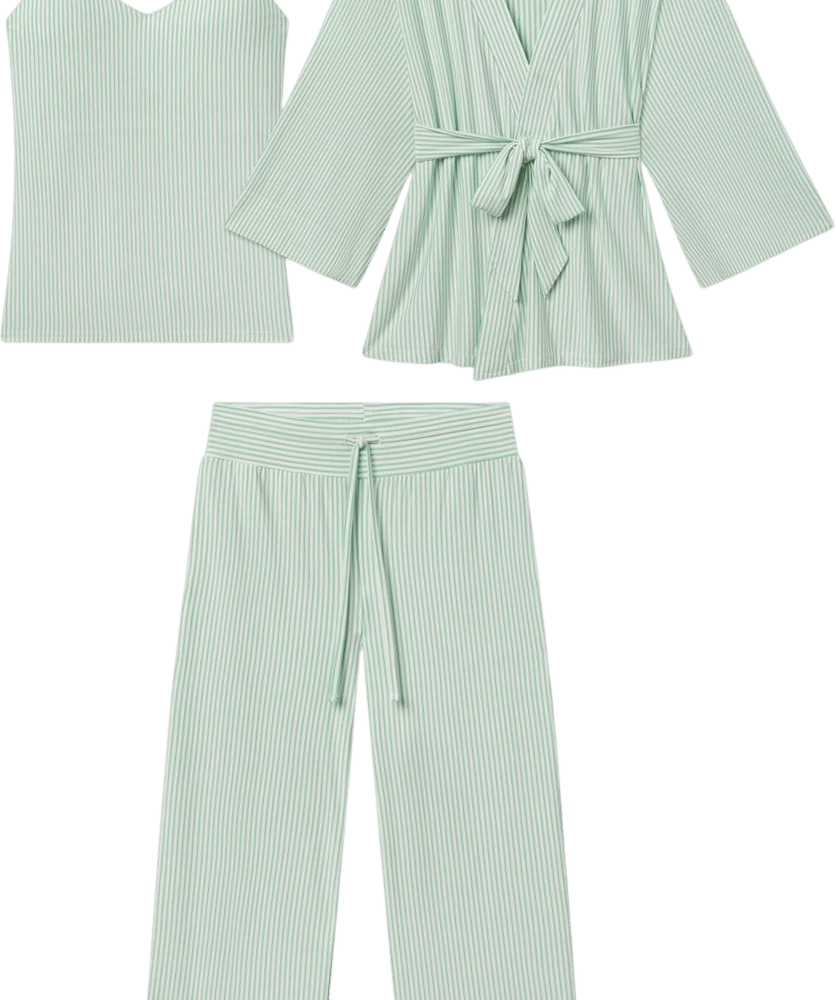 Maternity DreamModal® Kimono Three-Piece Set /// LAKE