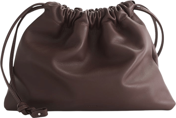 The Horse Fin Drawstring Pouch in Coffee
