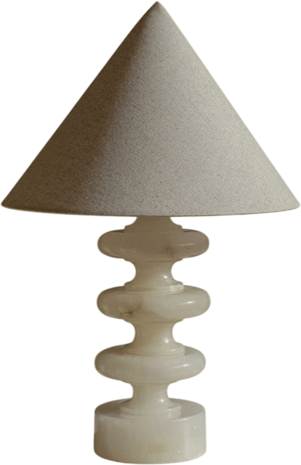 Septembre Studios Sculptural Alabaster Table Lamp