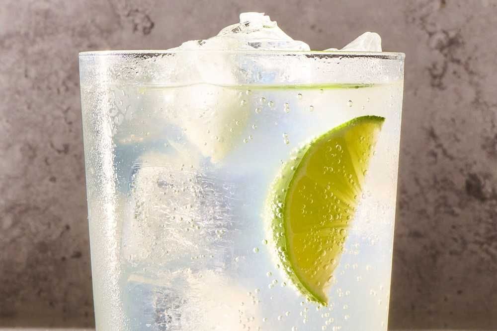 coconut water, lime, seltzer