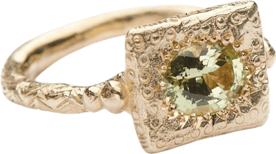 Handmade 9ct Yellow Gold Chrysoberyl Ring