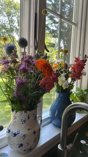 Splitting a farmer’s market bouquet in ~half~