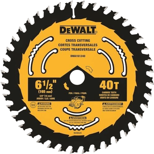 DEWALT Circular Saw Blade, 6 1/2 Inch, 40 Tooth, Framing (DWA161240)