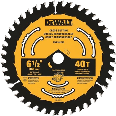 DEWALT 6-1/2-Inch 40-Tooth Framing Circular Saw Blade (DWA161240)