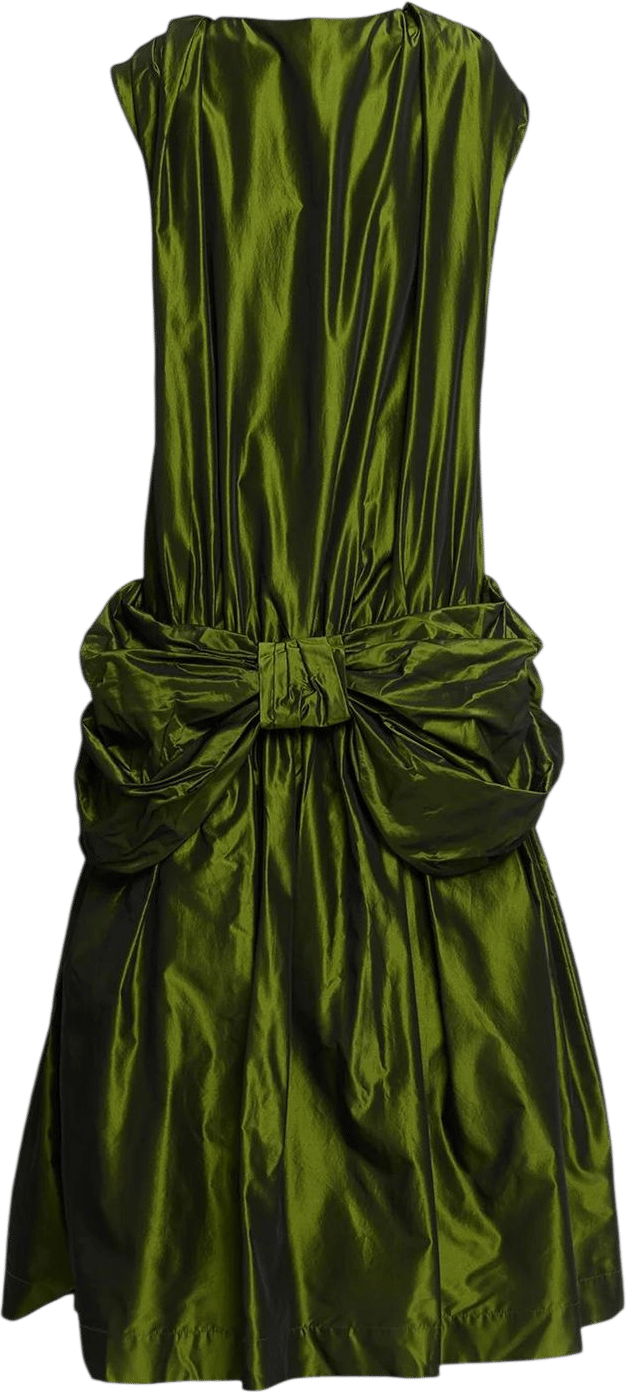 Simone Rocha Taffeta Bow Cascade Egg Maxi Dress