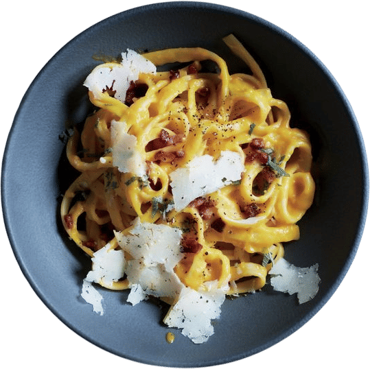 Winter Squash Carbonara with Pancetta and Sage