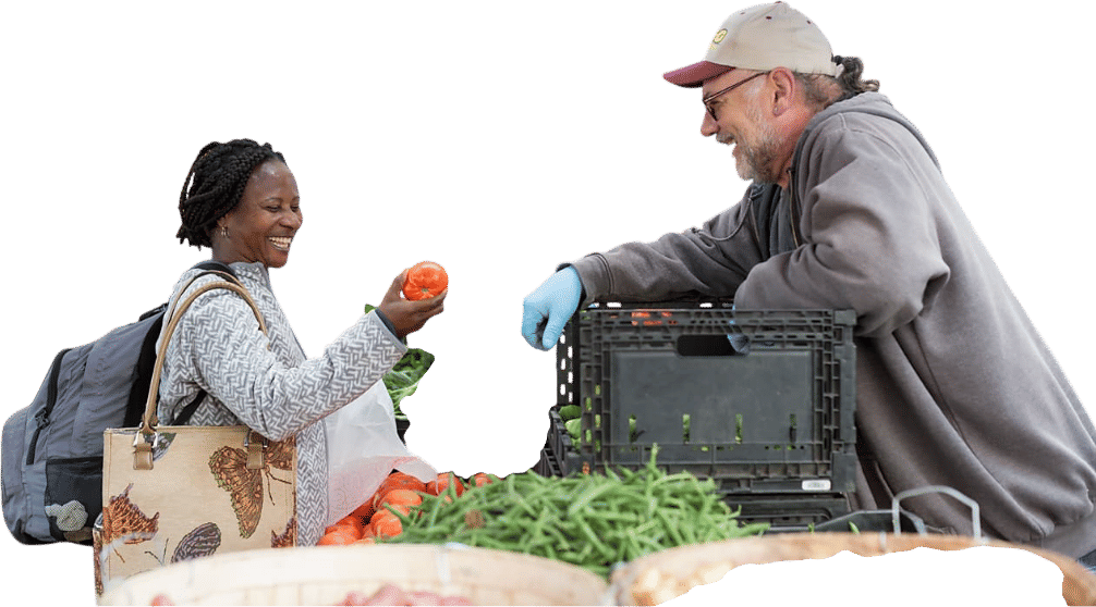 Saying "keep the change" at the farmers' market