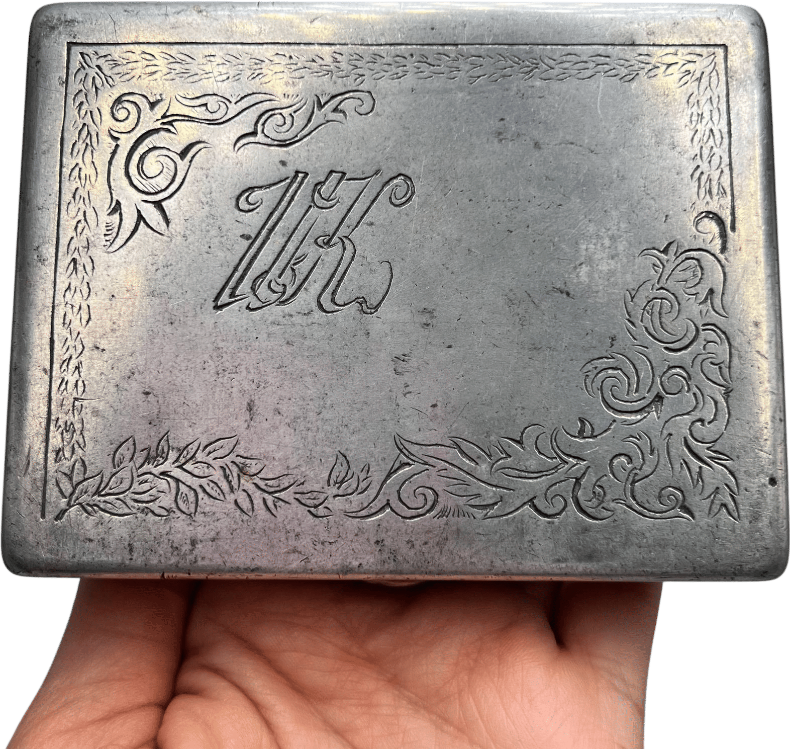 1956 Vintage Soviet Aluminum Cigarette Case
