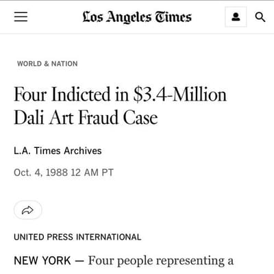 U.S. Accuses 4 Of High Profits In Fake Dali Art