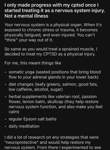 treating ptsd as a nervous system injury instead of a mental illness