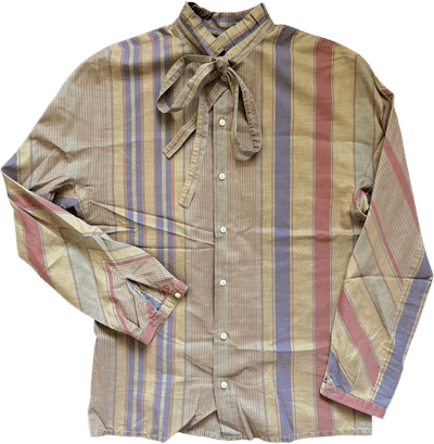 Dries Van Noten Striped Bow Tie Blouse