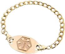 10ct Rolled Gold Classic Mingle Medical ID Bracelet