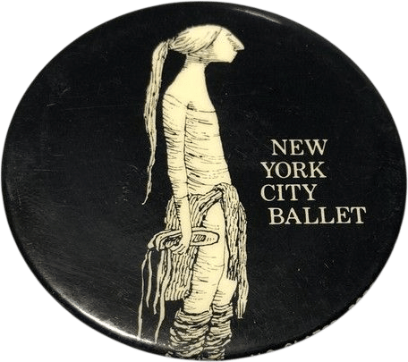 New York City Ballet Edward Gorey Pinback Button
