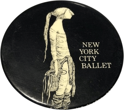New York City Ballet Edward Gorey Pinback Button