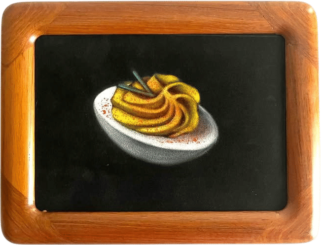 Black Velvet Deviled Egg Painting
