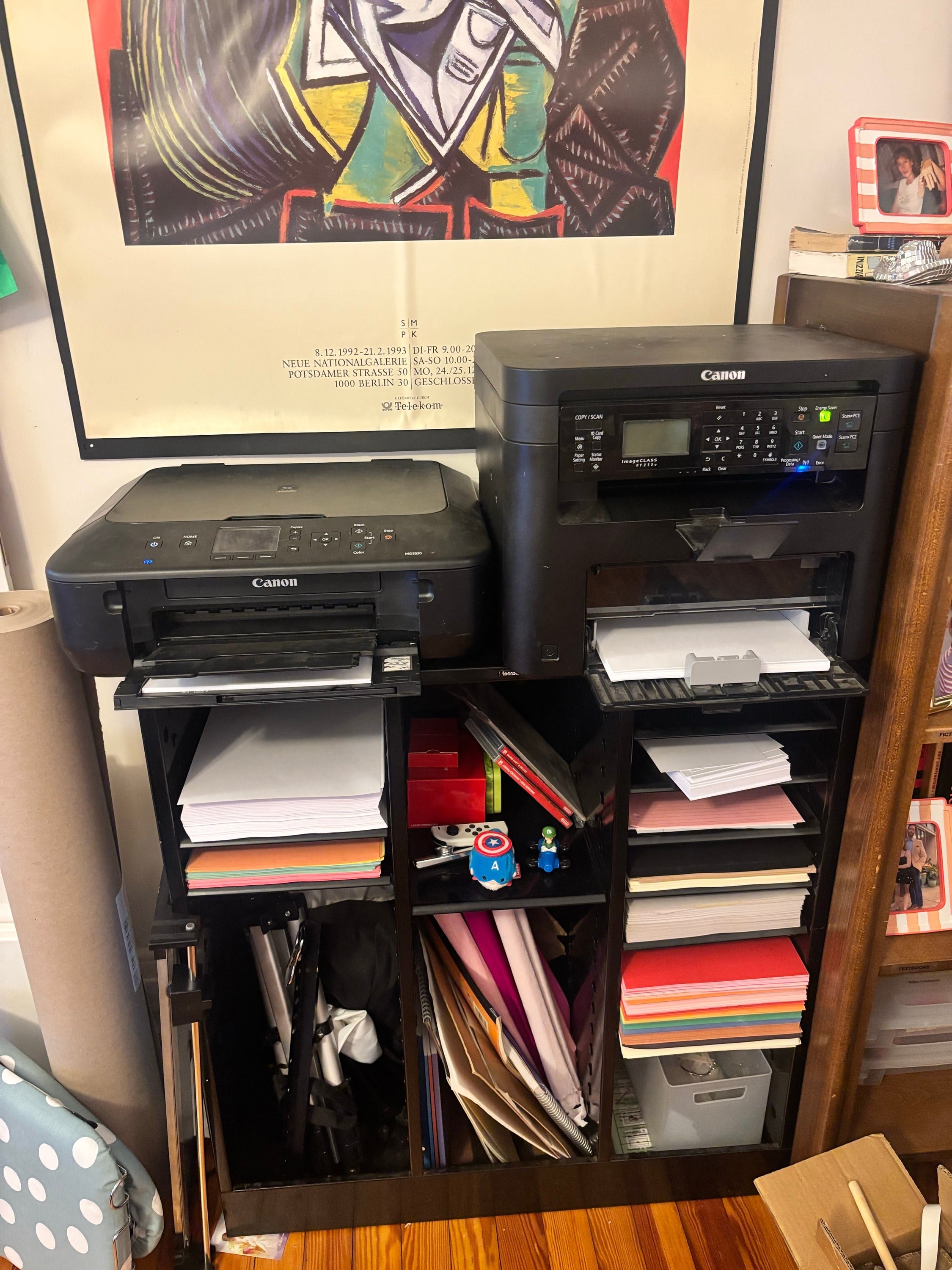 A printer corner like I live in an office (I am a business guy at heart)
