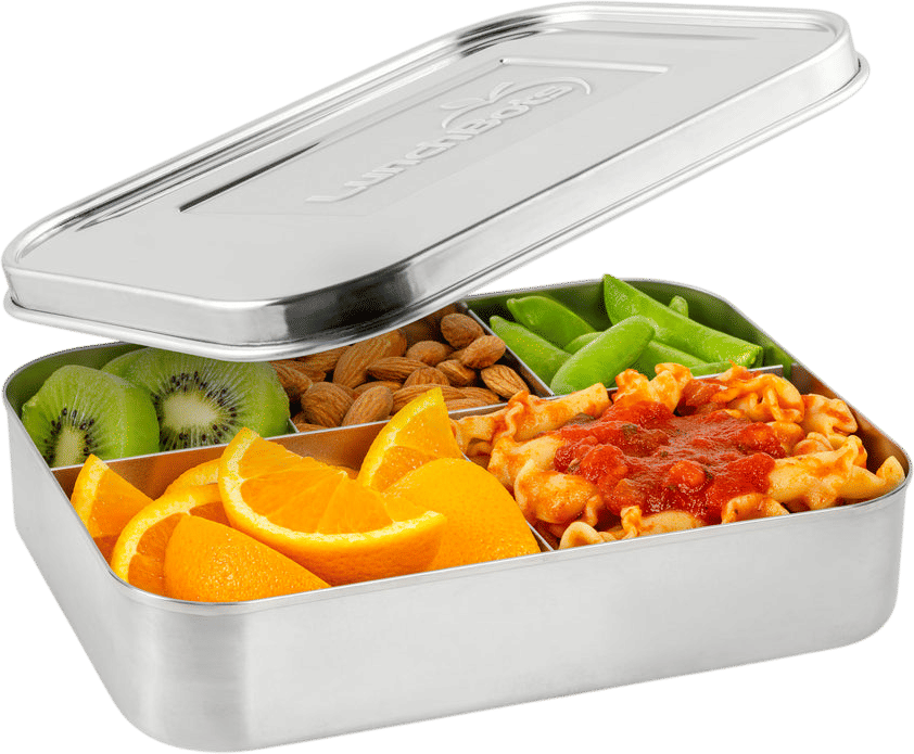 LunchBots Cinco Stainless Steel 5 Compartment Bento Box