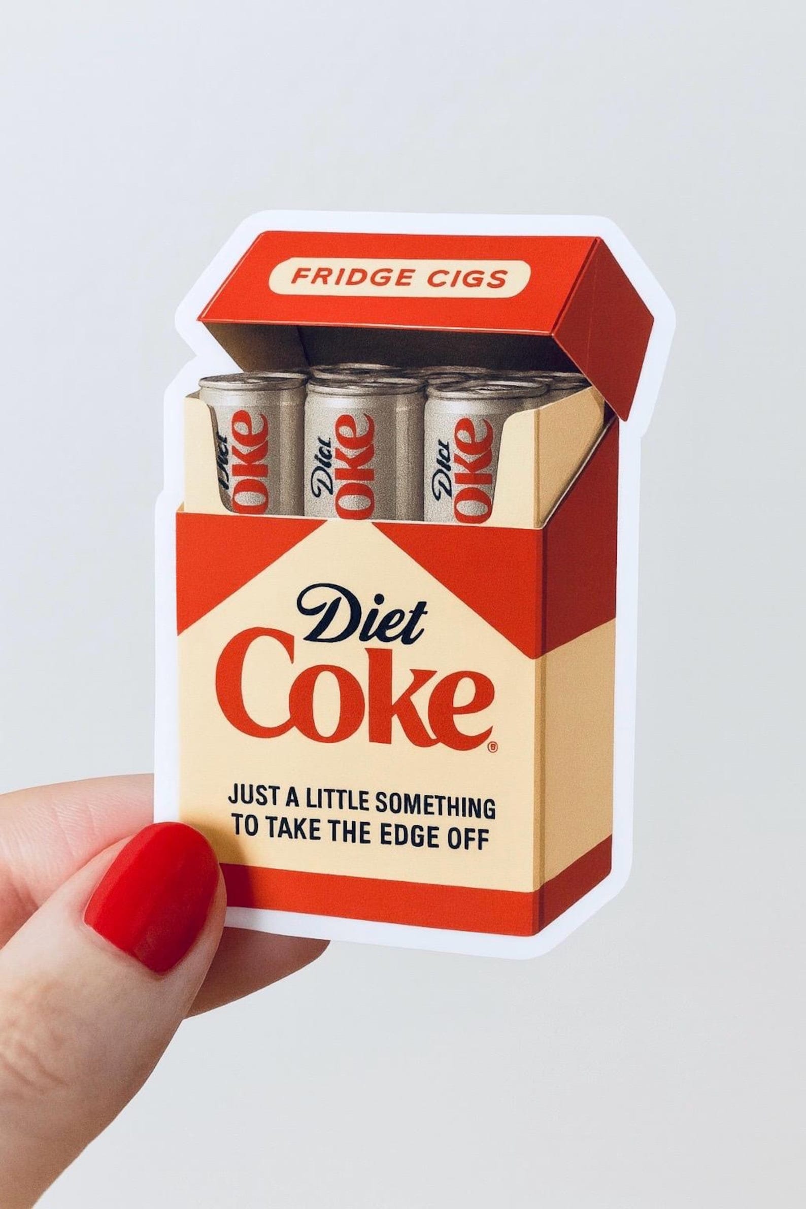 Diet Coke Fridge Cigs Sticker