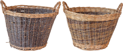 Handmade Devon Two-Toned Wicker Baskets