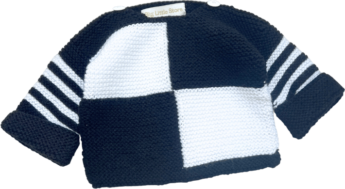 HAND-KNITTED BABY SWEATER - 6-12M