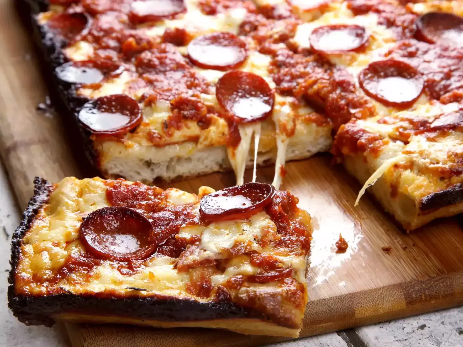 Homemade Detroit Style Pizza
