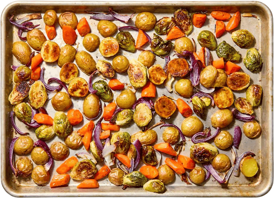 roasting a bunch of vegetables