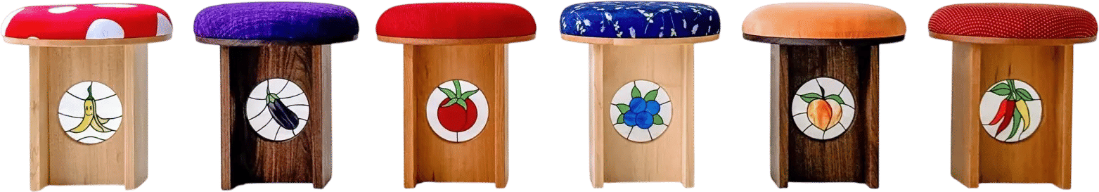 Fruits & Veggies Stools (Kodamari)