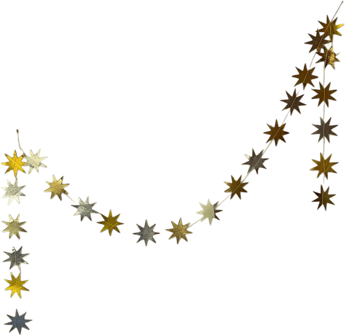 Stitched Starburst Garland - Metallic
