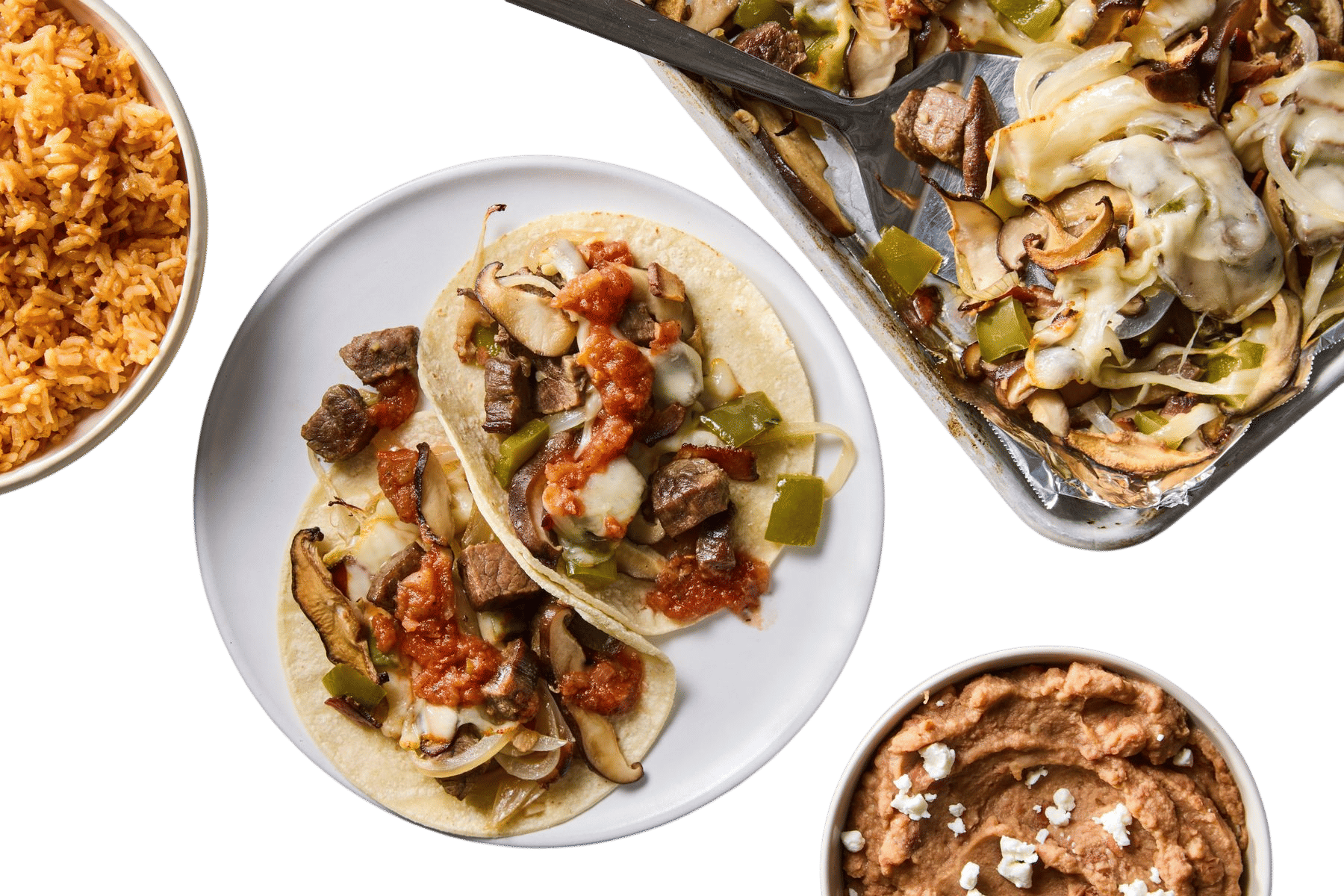 Sheet-Pan Steak and Pepper Tacos