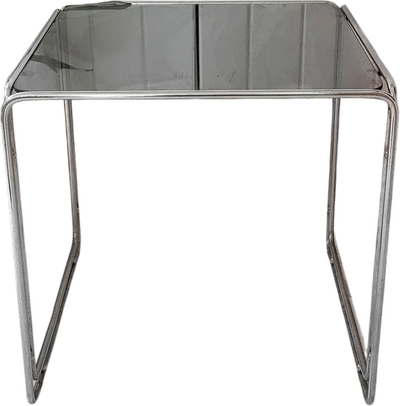 1970s Italian Silver & Smoked Glass Shelves Stand