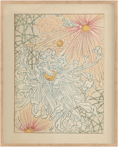 Japanese Chrysanthemum Flowers Art Print