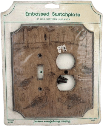 Vintage Embossed Bird Quail Light Switch Plate