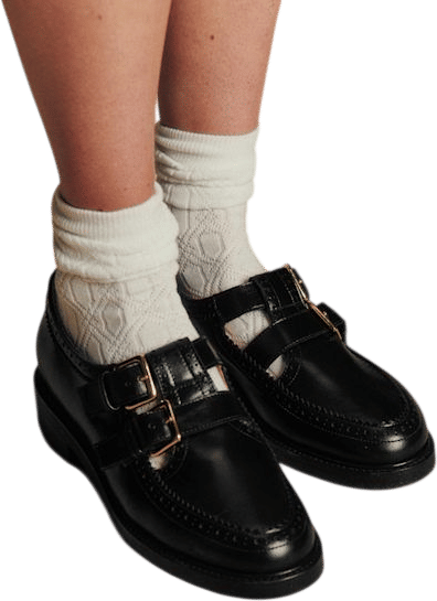 Candice Loafers - Glossy Black - Bovine leather - Sézane