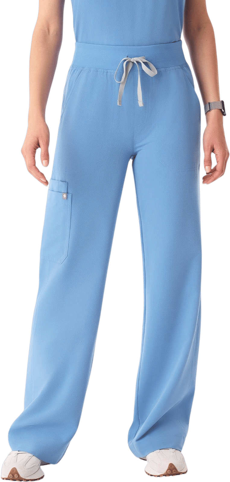 Women's Isabel High-Rise Wide-Leg Scrub Pant - Ceil Blue