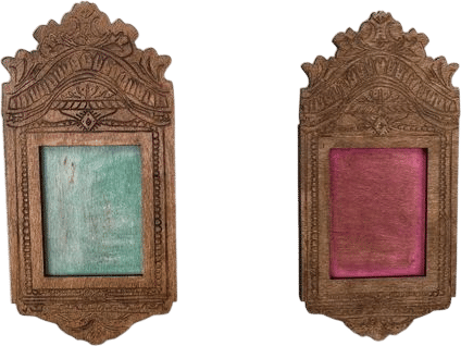 Wooden Nicho Antique Mexican Guatemalan Picture Frame