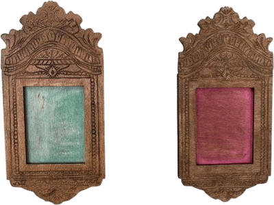 Wooden Nicho Antique Mexican Guatemalan Picture Frame