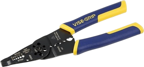 IRWIN VISE-GRIP Wire Stripper, 8 inch, Cuts 10-22 AWG, Plier Style Nose, ProTouch Grip for Maximum Comfort (2078309)