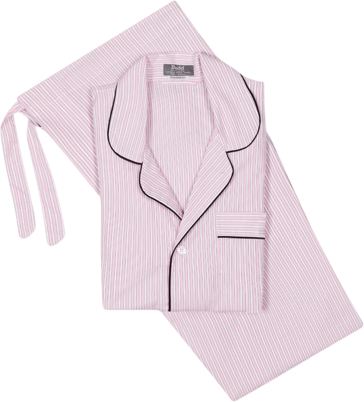 Budd Stripe Pyjamas in Pink