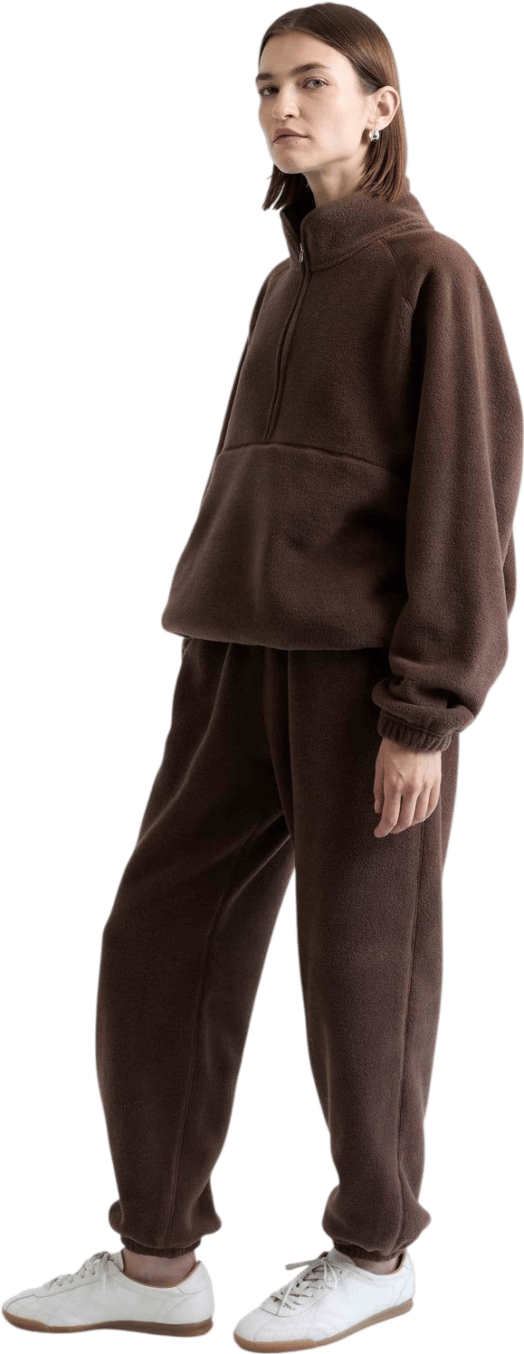 Almina Concept Fleece Sweatsuit in Brown