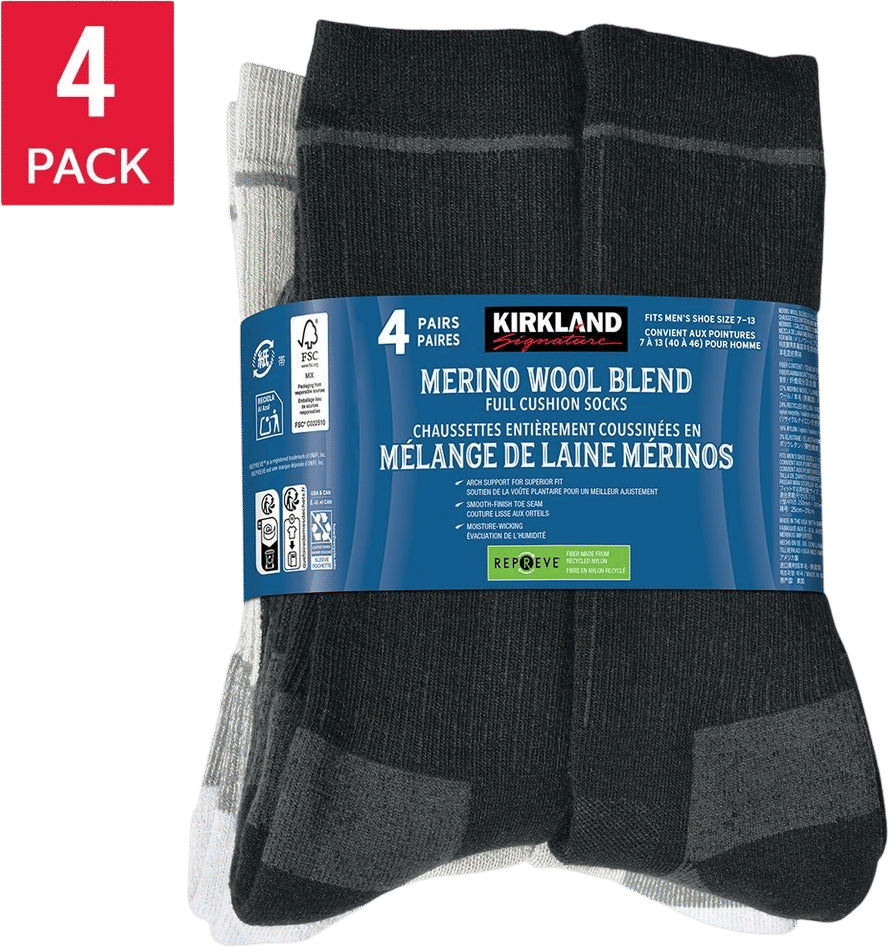 Men's Merino Wool Blend Socks