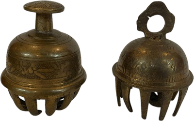 Vintage Brass Elephant Claw Bells