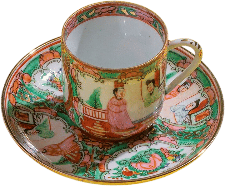 Guancai Famille Rose Espresso Cup