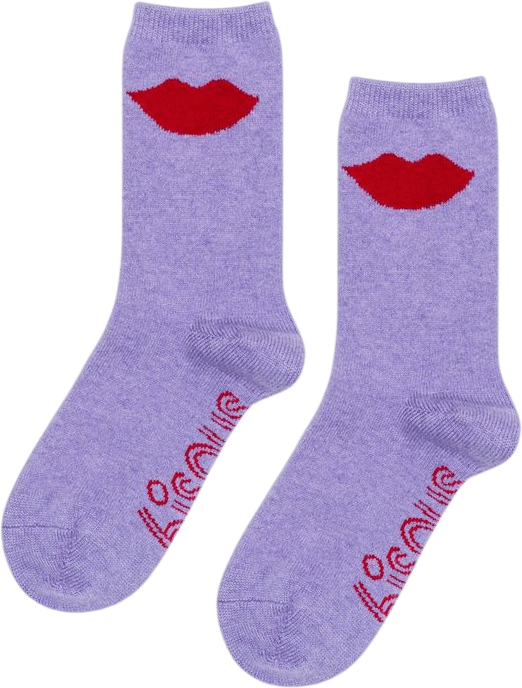 Lips Cashmere Crew Socks