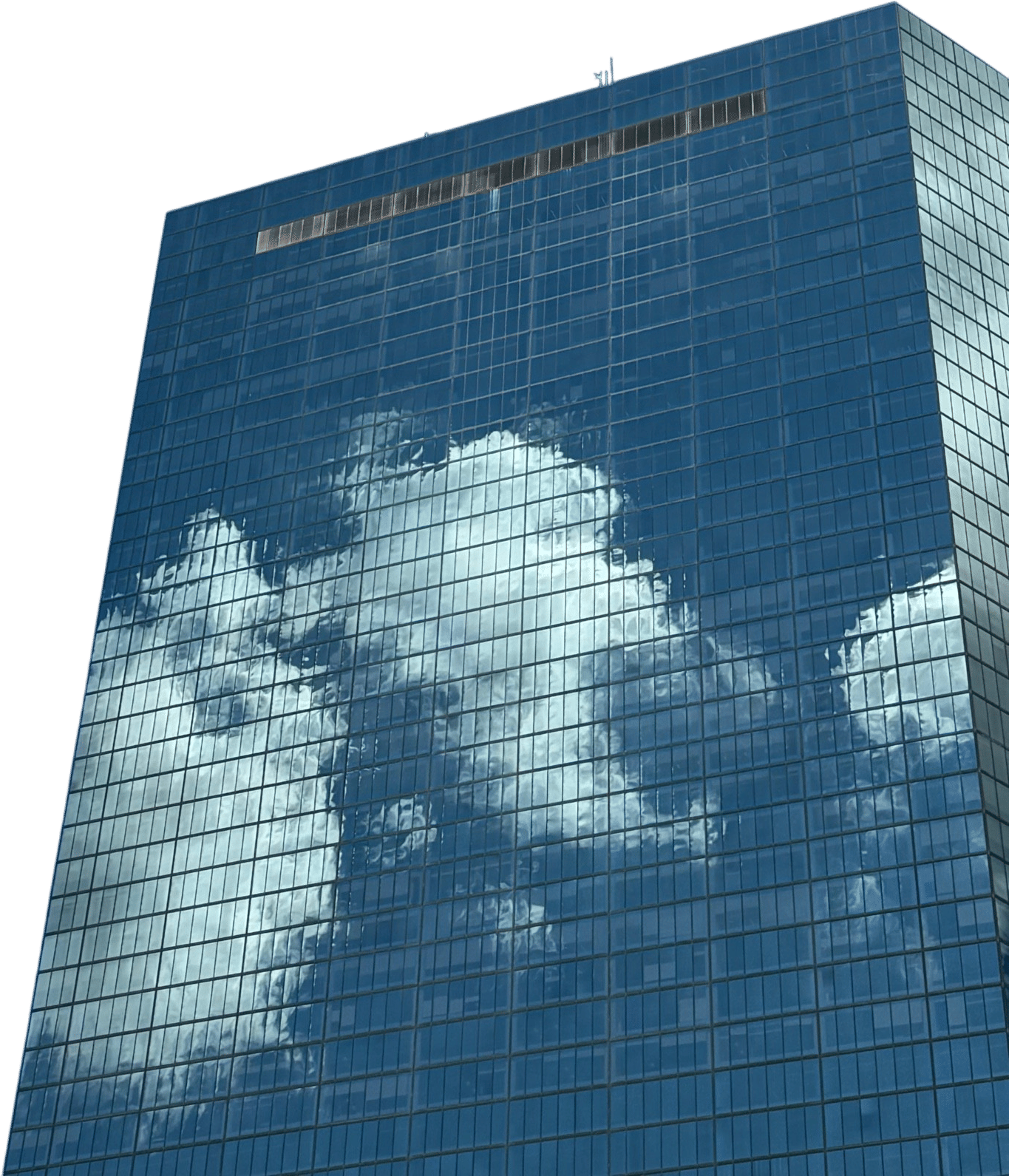 reflections of skyscrapers on a sunny day