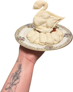 Swan Pavlova Boats with Guava Curd and Vanilla Bean Whipped Cream Recipe