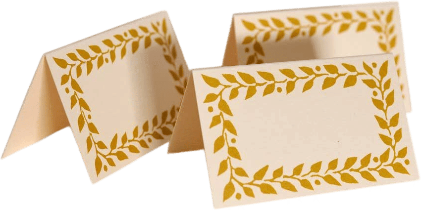 Collyer's Mansion Place Cards in Mustard 